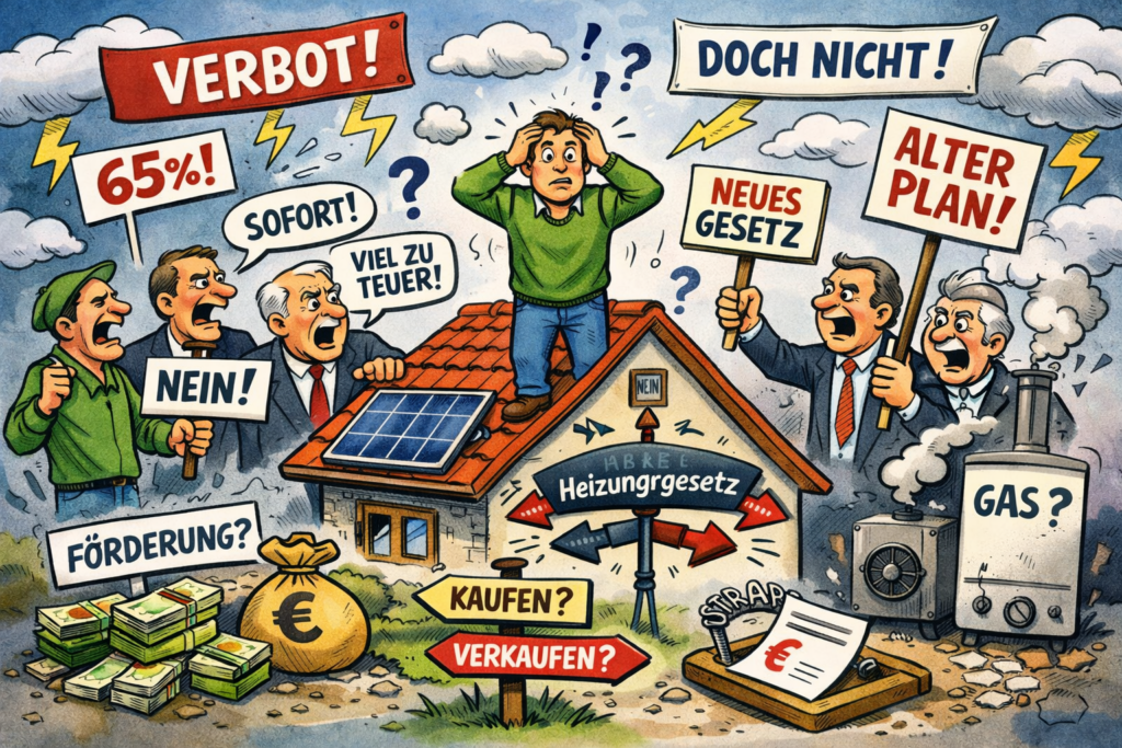 Heizungsgesetz Cartoon